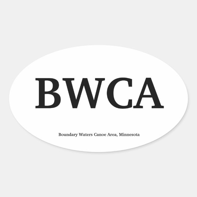 PEGATINA OVALADA BWCA (Anverso)