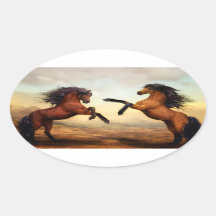 Caballos salvajes criando