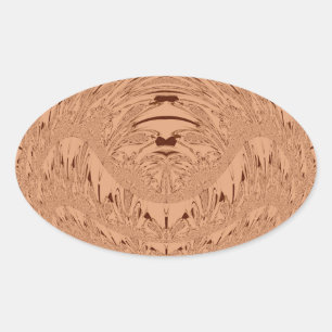 Pegatina Ovalada Cabeza de león