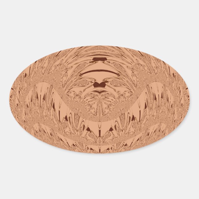 Pegatina Ovalada Cabeza de león (Anverso)