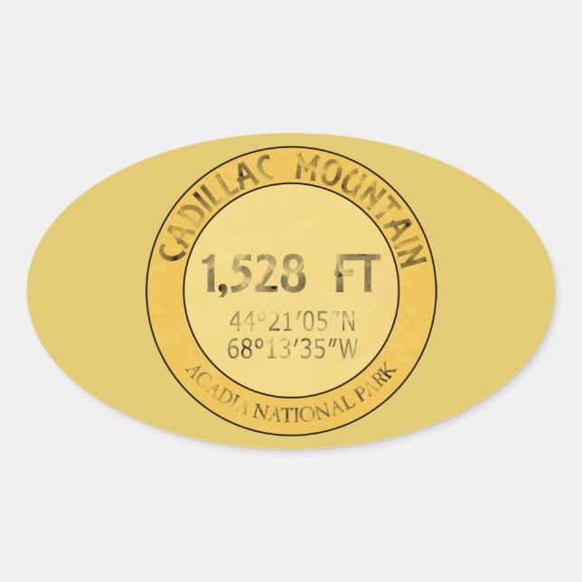 Pegatina Ovalada Cadillac (Anverso)