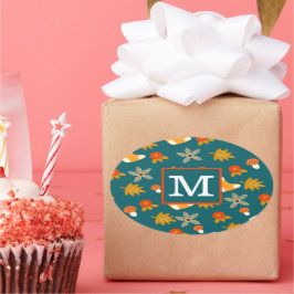 Pegatina Ovalada Caída personalizada