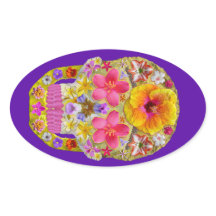 Calavera de flores 4 - Tropical