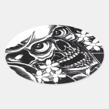 Calavera de tatuaje japonesa