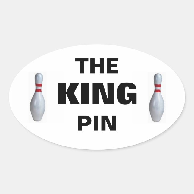 Pegatina Ovalada calcomanías de KING PIN (4) (Anverso)