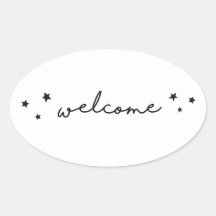 Caligrafía de bienvenida en blanco y negro. Modern