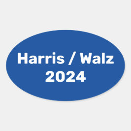 Pegatina Ovalada Campaña Presidencial Harris/Walz 2024