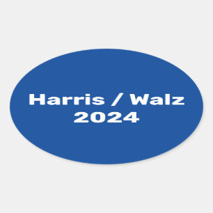 Pegatina Ovalada Campaña Presidencial Harris/Walz 2024