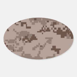 Pegatina Ovalada Camuflaje del desierto Marpat del Cuerpo de Marine