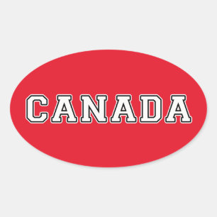 Pegatina Ovalada Canadá