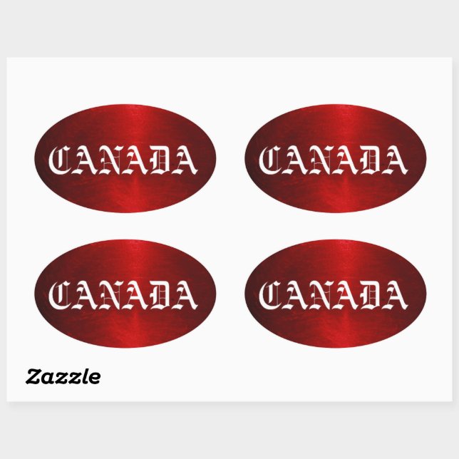 Pegatina Ovalada canadá (Hoja)