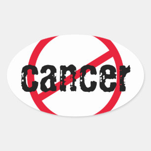 Pegatina Ovalada Cáncer #1