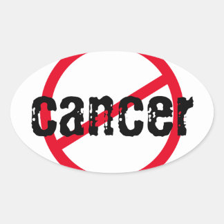 Pegatina Ovalada Cáncer #1