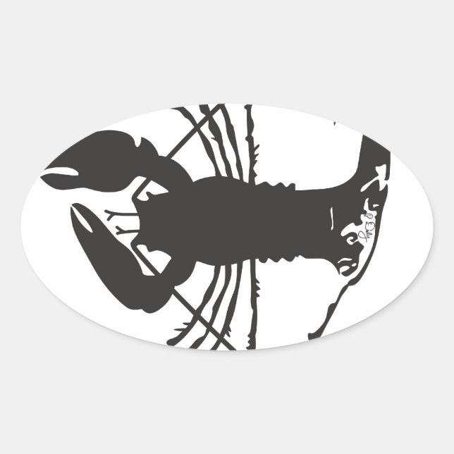 PEGATINA OVALADA CAPE COD LOBSTER (Anverso)