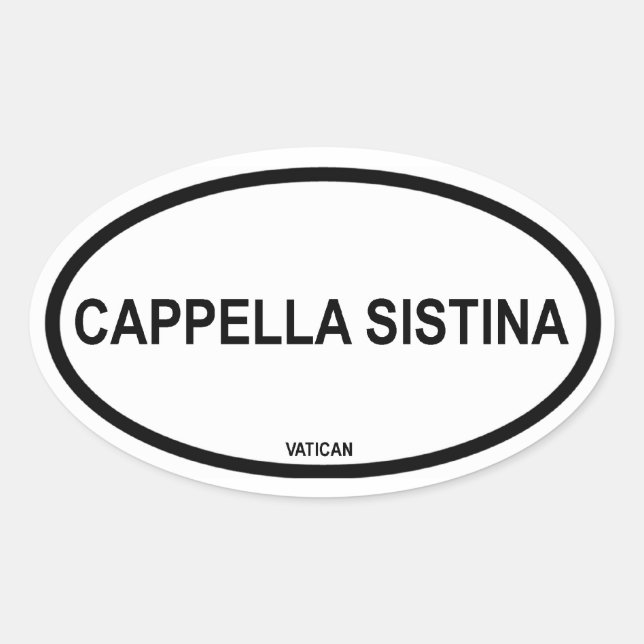 PEGATINA OVALADA CAPPELLA SISTINA (Anverso)