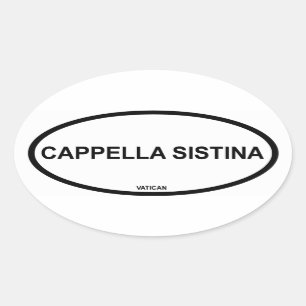 PEGATINA OVALADA CAPPELLA SISTINA
