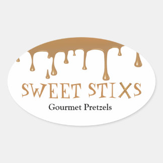 Pegatina Ovalada Caramel Drip CST
