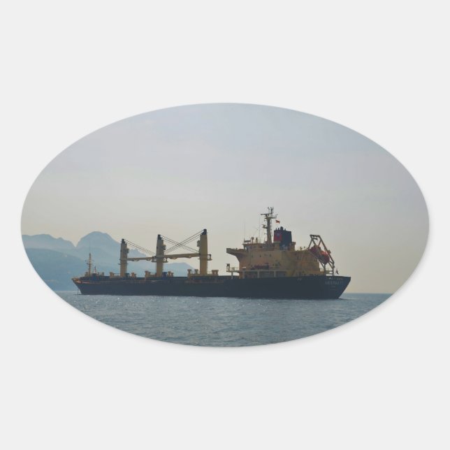 Pegatina Ovalada Cargo Ship Andermatt (Anverso)