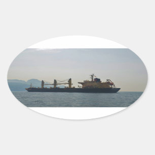 Pegatina Ovalada Cargo Ship Andermatt