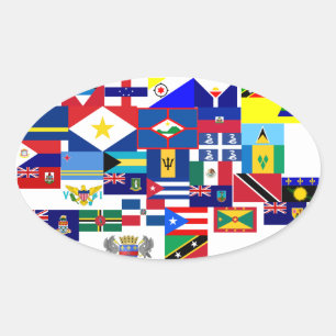 Pegatina Ovalada caribe