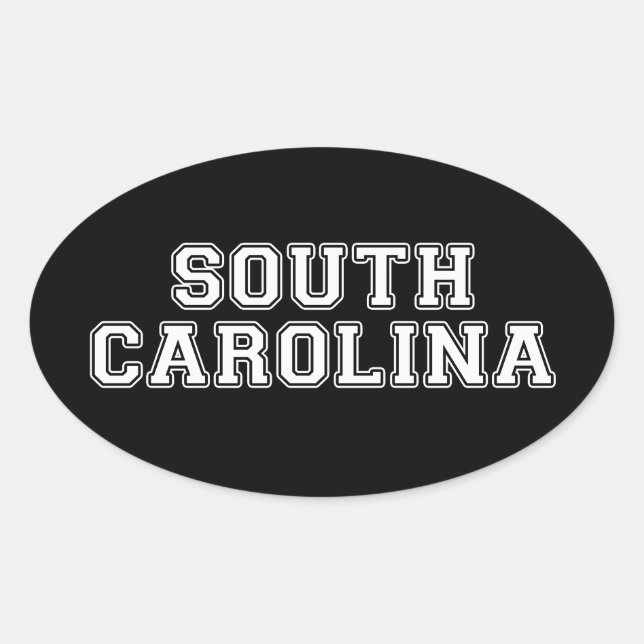 Pegatina Ovalada Carolina del Sur (Anverso)