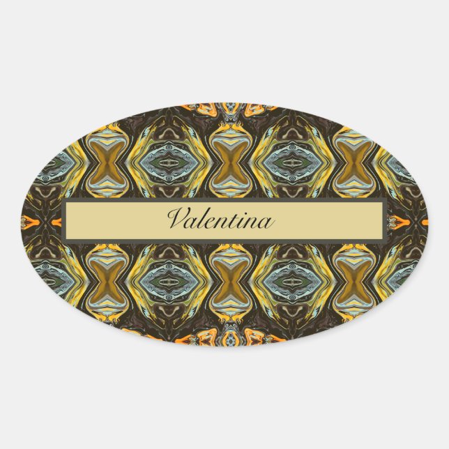 Pegatina Ovalada Carretera de especias, personalizado (Anverso)