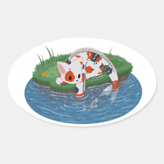 Pegatina Ovalada catfish