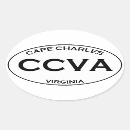 Pegatina Ovalada CCVA - Cabo Charles Virginia