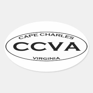 Pegatina Ovalada CCVA - Cabo Charles Virginia