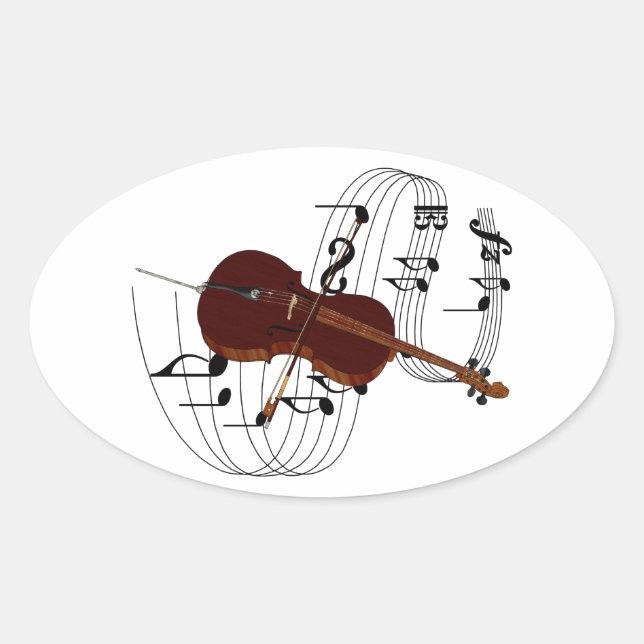 Pegatina Ovalada Cello (Anverso)