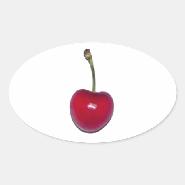 Pegatina Ovalada Cereza (Anverso)