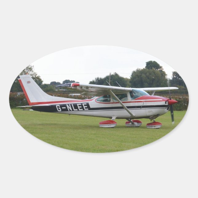 Pegatina Ovalada Cessna 182Q (Anverso)