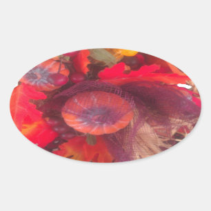 Pegatina Ovalada Cesta especial de frutas de Hakuna Matata Pumkin.p