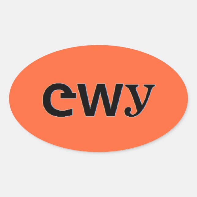 Pegatina Ovalada Cherokee (Anverso)