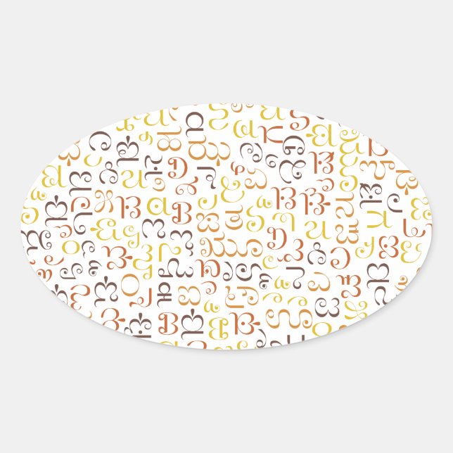 Pegatina Ovalada Cherokee (Anverso)