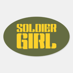 PEGATINA OVALADA CHICA SOLDIER