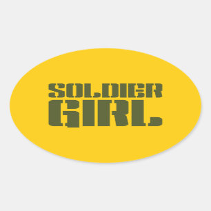 PEGATINA OVALADA CHICA SOLDIER