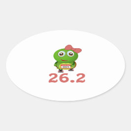 Pegatina Ovalada Chica Tortuga 26.2 (maratón)