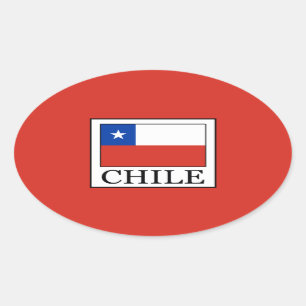 Pegatina Ovalada Chile