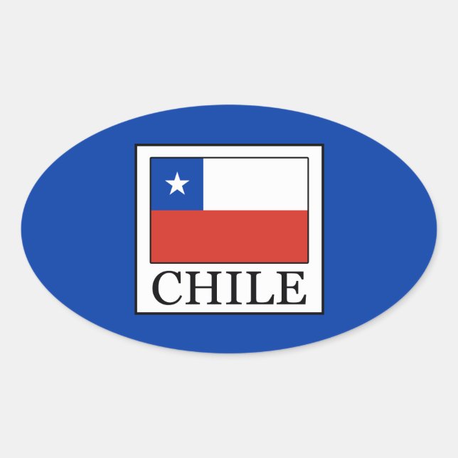 Pegatina Ovalada Chile (Anverso)