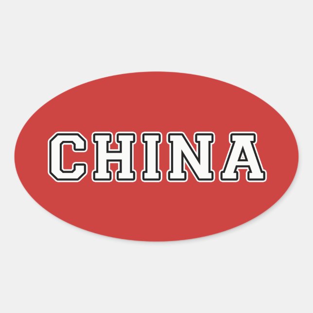 Pegatina Ovalada China (Anverso)