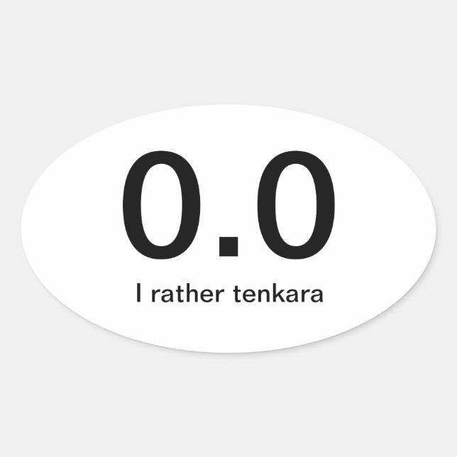 Pegatina Ovalada chupa de correr - tenkara (Anverso)