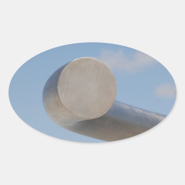 Pegatina Ovalada Cielos azules metálicos (Anverso)