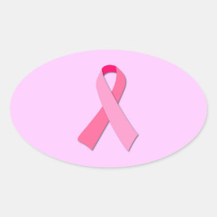 Pegatina Ovalada Cinta rosa
