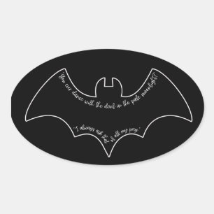 Pegatina Ovalada Cita de broma de Batman (1989)