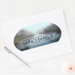 Pegatina Ovalada Cita Inspiradora de Eleanor Roosevelt "El futuro"