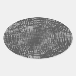 Pegatina Ovalada Ciudad de sombra