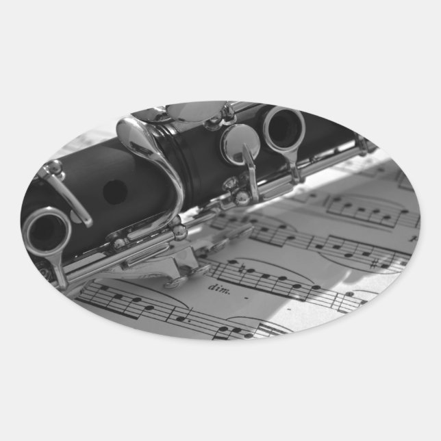 Pegatina Ovalada Clarinet (Anverso)