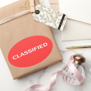 Pegatina Ovalada clasificado