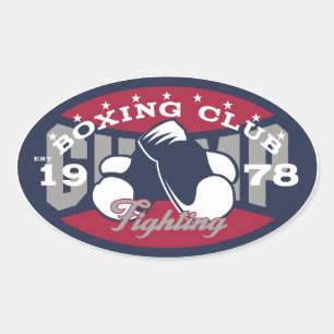Pegatina Ovalada Club de Boxeo